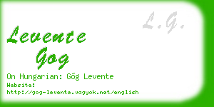 levente gog business card