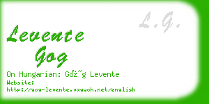 levente gog business card